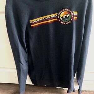 Abercrombie & Fitch Crewneck Sweatshirt Sz Large Pullover New York Mountains